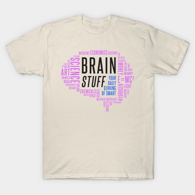 Brain Stuff Calligram v3 T-Shirt by BrainStuff